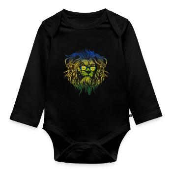 Saint Vincent and the Grenadines - Organic Longsleeve Baby Bodysuit - black - Front