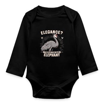 Sandhill Crane Lovers Bird Watching - Organic Longsleeve Baby Bodysuit - black - Front