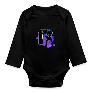 Kickboxing Femme Kickboxer Femme - Body Bébé bio manches longues - noir - Devant