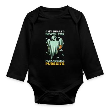 Ghost Hunting Essential Design for Paranormal - Organic Longsleeve Baby Bodysuit - black - Front