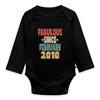 Fabuleux Février 2010 - Body Bébé bio manches longues - noir - Devant