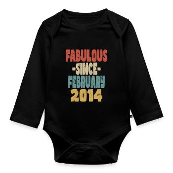 Fabulous February 2014 - Organic Longsleeve Baby Bodysuit - black - Front