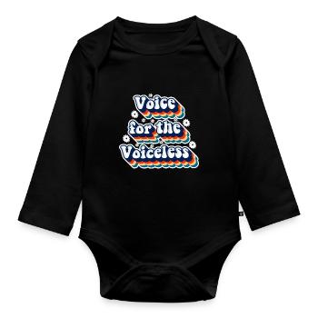 Groovy Speech Language Pathologist SLP - Organic Longsleeve Baby Bodysuit - black - Front