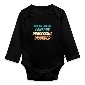 Eltern mit bes Fragen Sie Mich Nach Dem Spd-bewuss - Baby Bio-Langarm-Body - Schwarz - Vorne