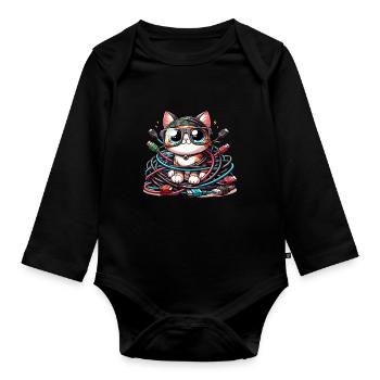 Analyste en piratage éthique Cybersécurité éthique - Body Bébé bio manches longues - noir - Devant