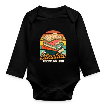 Banned Books Lovers Read Book Books - Organic Longsleeve Baby Bodysuit - black - Front