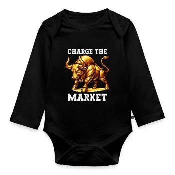 Trader d’or Forex Trader XAUUSD Trader - Body Bébé bio manches longues - noir - Devant