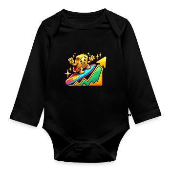 Gold Trader Forex Trader XAUUSD Trader - Baby Bio-Langarm-Body - Schwarz - Vorne