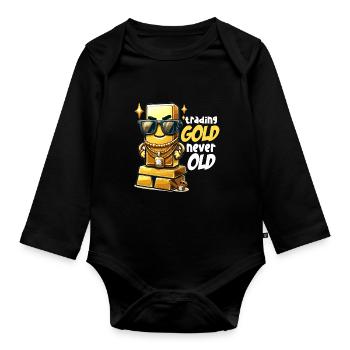 Trader d'or Trader Forex Trader XAUUSD - Body Bébé bio manches longues - noir - Devant