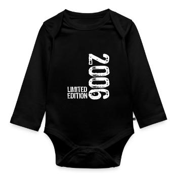 Geburtstag 18. 2006 Limitierte Auflage Halbton - Baby Bio-Langarm-Body - Schwarz - Vorne