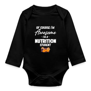 Of course I'm great, I'm a - Organic Longsleeve Baby Bodysuit - black - Front