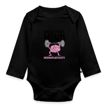 Unlock Your Brain's Potential Neuroplasticity - Baby Bio-Langarm-Body - Schwarz - Vorne