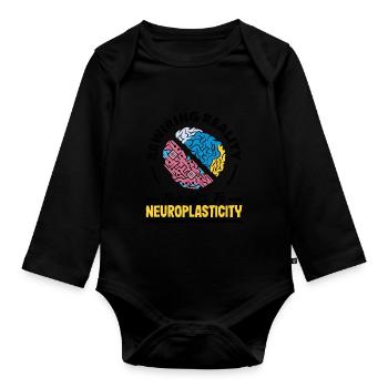 Unlock Your Brain's Potential Neuroplasticity - Baby Bio-Langarm-Body - Schwarz - Vorne
