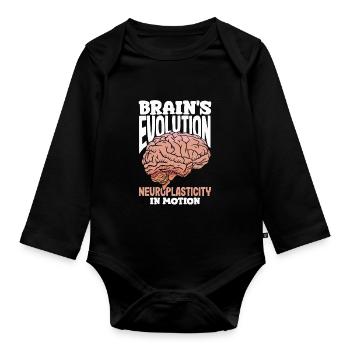 Unlock Your Brain's Potential Neuroplasticity - Baby Bio-Langarm-Body - Schwarz - Vorne