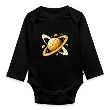 Zone extraterrestre extraterrestre 51 Ufo Space Geek - Body Bébé bio manches longues - noir - Devant