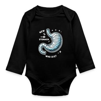Schlauchmagen Schlauchmagenchirurgie Gastrektomie - Baby Bio-Langarm-Body - Schwarz - Vorne