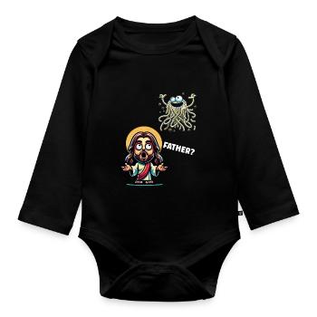 Lustiger Atheist Anti-Religion Stolzer Atheist - Baby Bio-Langarm-Body - Schwarz - Vorne