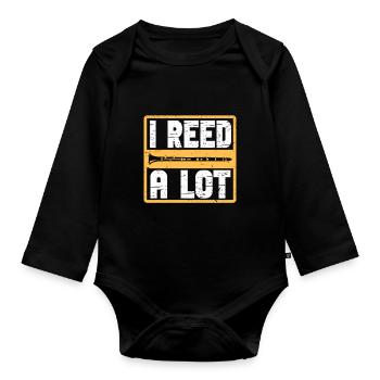 Clarinetist Clarinet Playing Bass Musician - Organic Longsleeve Baby Bodysuit - black - Front