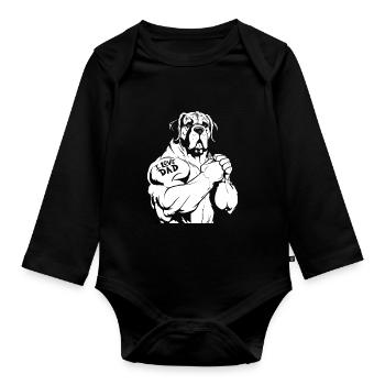 Bernhardiner I Love Dad - Baby Bio-Langarm-Body - Schwarz - Vorne