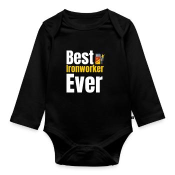 Bester Hüttenarbeiter Aller Zeiten Schweißer - Baby Bio-Langarm-Body - Schwarz - Vorne