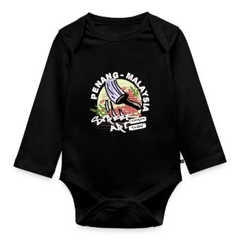 Paintings I Penang Street Art George Town - Organic Longsleeve Baby Bodysuit - black - Front