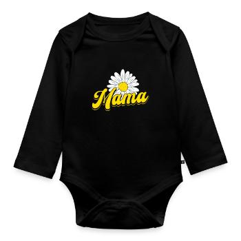 Gänseblume Mama Daisy Mom - Body Bébé bio manches longues - noir - Devant
