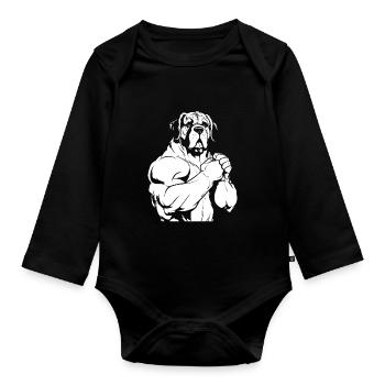 Saint Bernard - Organic Longsleeve Baby Bodysuit - black - Front