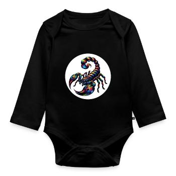 Scorpion - Organic Longsleeve Baby Bodysuit - black - Front
