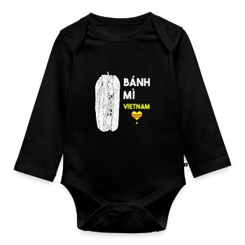 Vietnam Viet Banh Mi Brot Vietnamese I Geschenk - Baby Bio-Langarm-Body - Schwarz - Vorne