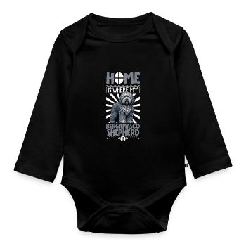 Home - Bergamo Shepherd Dog - Organic Longsleeve Baby Bodysuit - black - Front