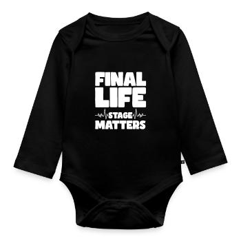 Final life stage matters - Baby Bio-Langarm-Body - Schwarz - Vorne