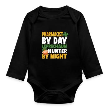 Apotheker St. Paddy's Day - Baby Bio-Langarm-Body - Schwarz - Vorne