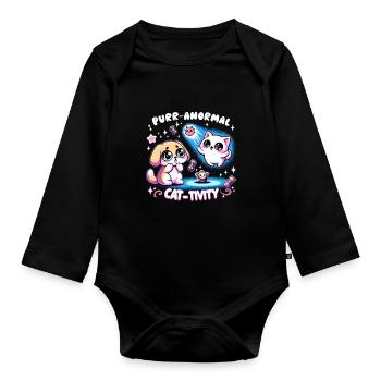 Horror Dog Halloween Spooky Dog Lover Gothic Dog - Baby Bio-Langarm-Body - Schwarz - Vorne
