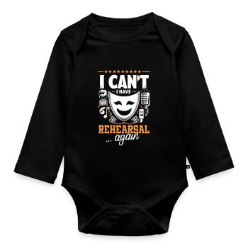 Broadway Musical Musical Theater Sängerin - Baby Bio-Langarm-Body - Schwarz - Vorne