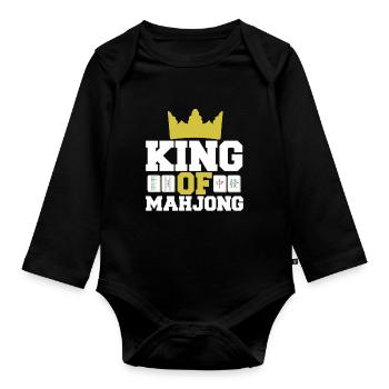 Cadeau pour les fans de Mahjong - Body Bébé bio manches longues - noir - Devant