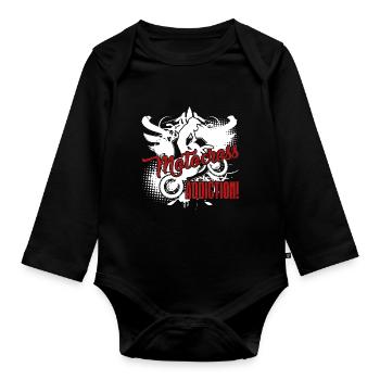 Motocross Motocross Addiction - Organic Longsleeve Baby Bodysuit - black - Front