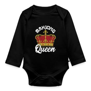 Cadeau pour les fans de Mahjong - Body Bébé bio manches longues - noir - Devant