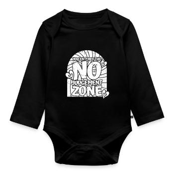 Mom Mom - Organic Longsleeve Baby Bodysuit - black - Front