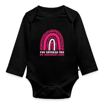 Mom Mom - Organic Longsleeve Baby Bodysuit - black - Front