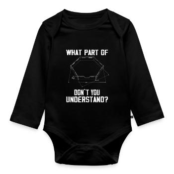 Dodgeball Hexagon Pit Sports Gaga Ball - Organic Longsleeve Baby Bodysuit - black - Front