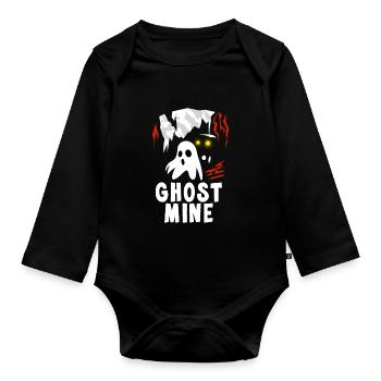 Cowboy Barn Bull Rider Rodeo Country Western - Organic Longsleeve Baby Bodysuit - black - Front