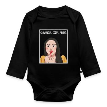Philippinen Filipina Flagge Dalagang I Geschenk - Baby Bio-Langarm-Body - Schwarz - Vorne