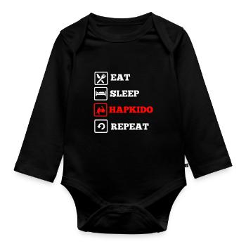 Hapkido-Kampfkunst-Geschenk - Baby Bio-Langarm-Body - Schwarz - Vorne