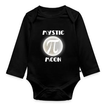 Mystic Maths Pi Moon - Organic Longsleeve Baby Bodysuit - black - Front