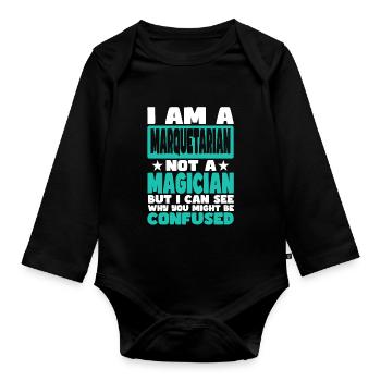 Marquetarian - Organic Longsleeve Baby Bodysuit - black - Front