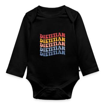 Diététiste Diplômée en diététique - Body Bébé bio manches longues - noir - Devant