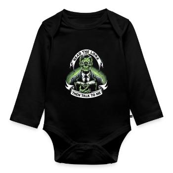 Horrorfilm-fan Zombie-horror Klassischer - Baby Bio-Langarm-Body - Schwarz - Vorne