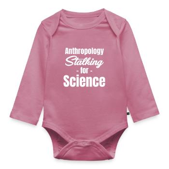 L’anthropologie au service de la science - Body Bébé bio manches longues - mauve - Devant