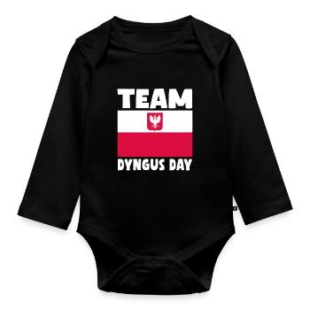 Team Dyngus Day - Organic Longsleeve Baby Bodysuit - black - Front