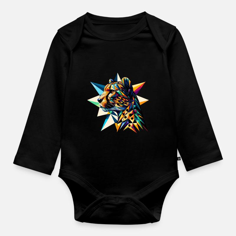 Gepard - Baby Bio-Langarm-Body - Schwarz